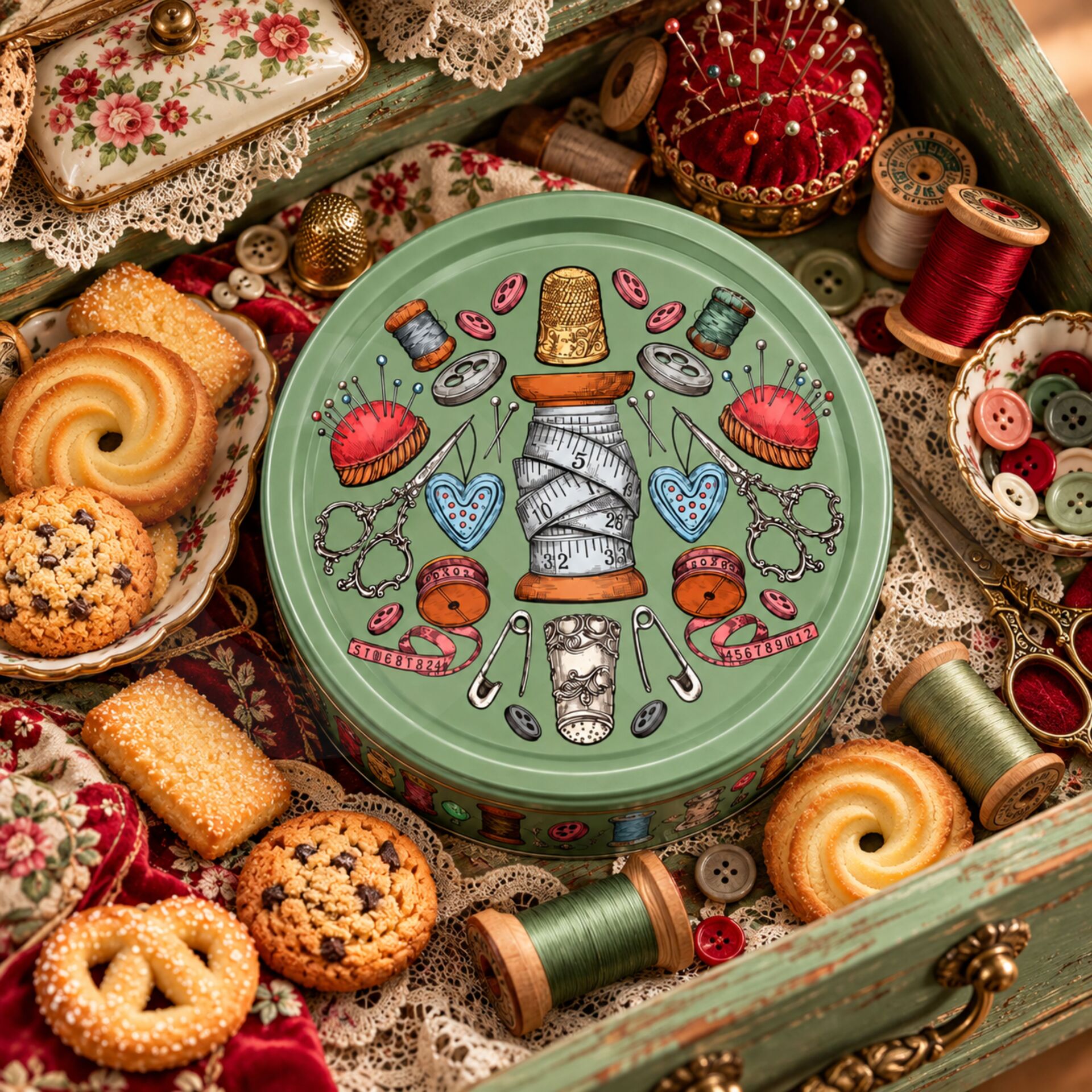 DAN CAKEŽ Sewing Box Assortment in Tin 340gr