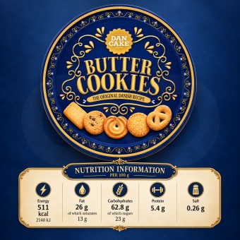 DAN CAKEŽ Butter Cookies in Tin 340gr