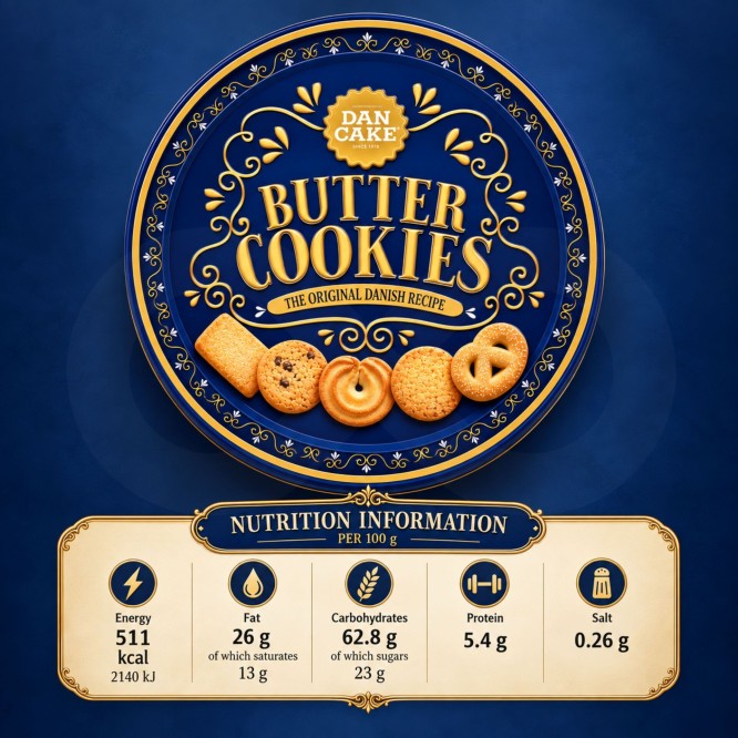 DAN CAKEŽ Butter Cookies in Tin 340gr