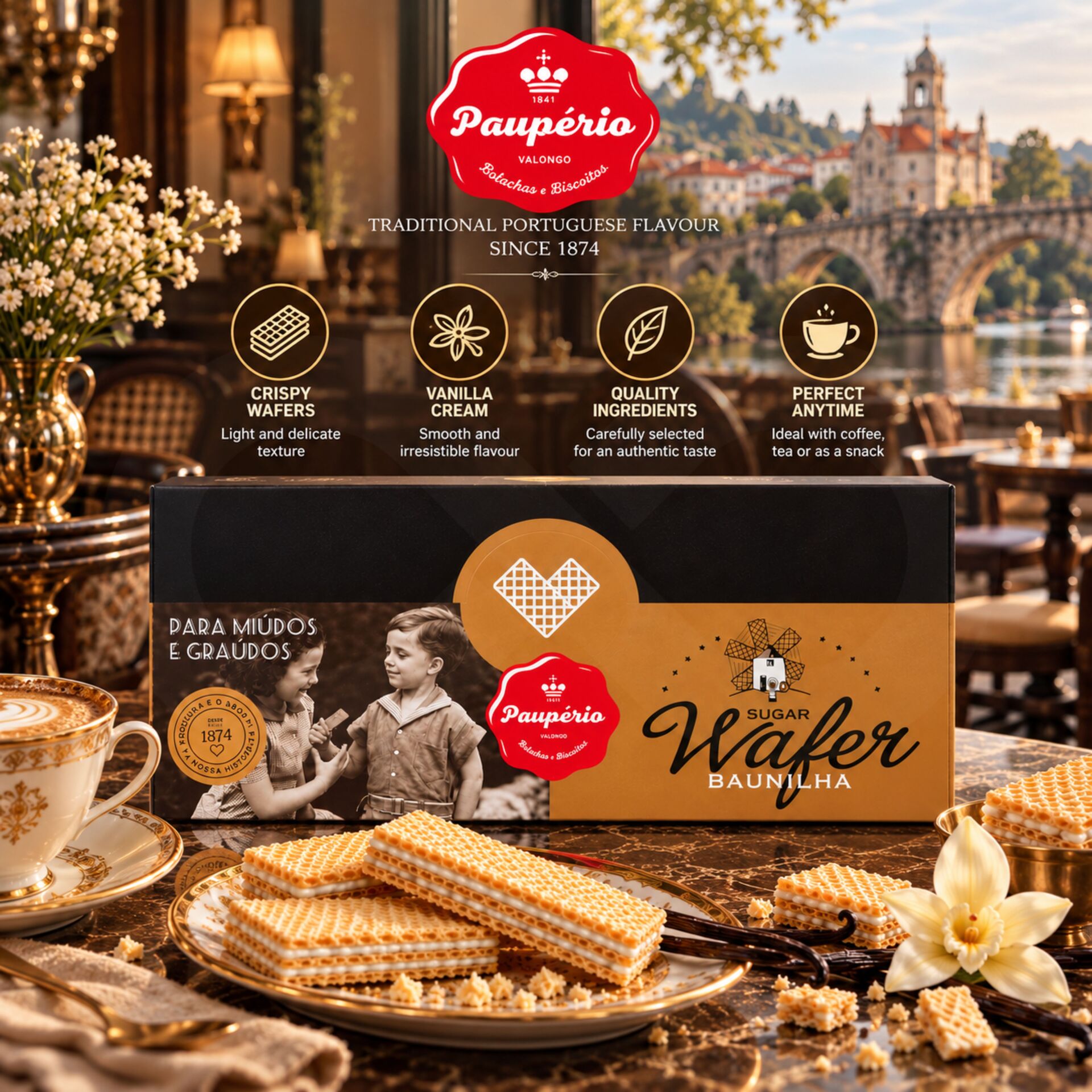PAUPÉRIO® Wafel Waniliowy 35x35gr