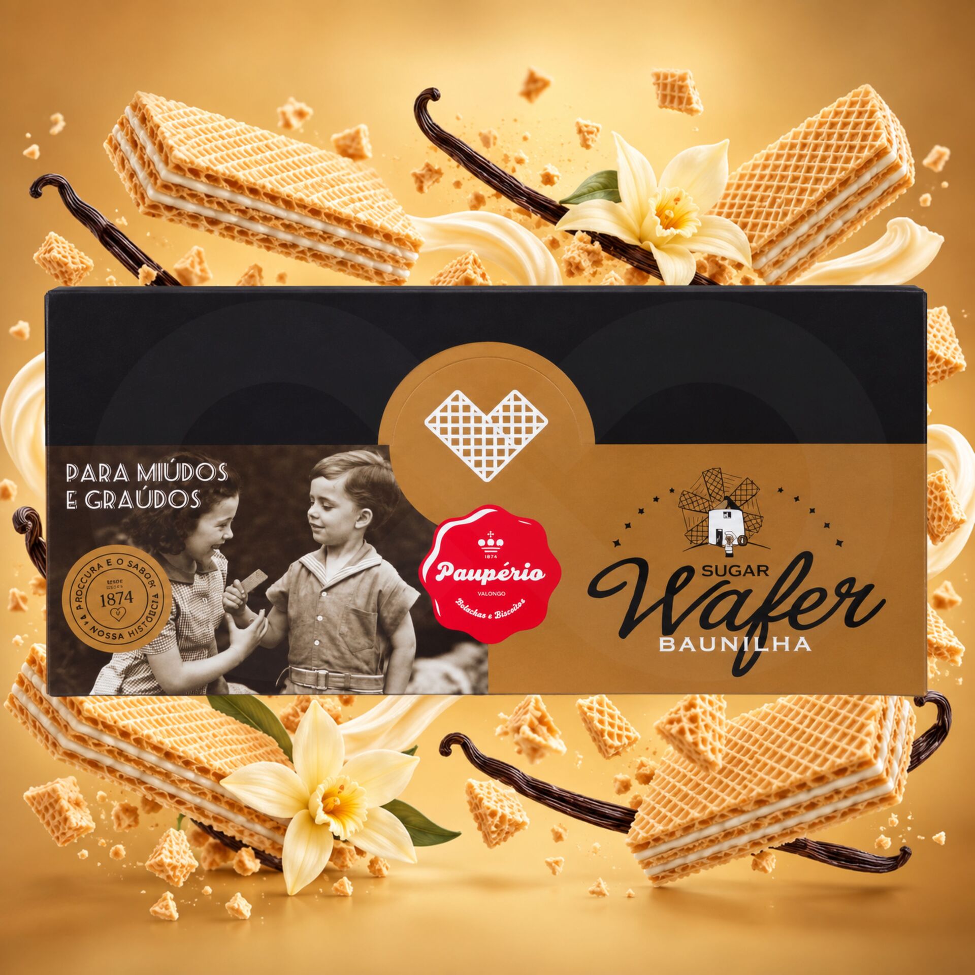 PAUPÉRIO® Wafel Waniliowy 35x35gr