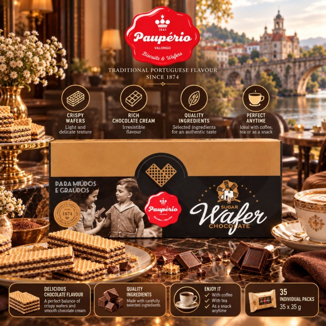 PAUPÉRIO® Wafel Czekoladowy 35x35gr