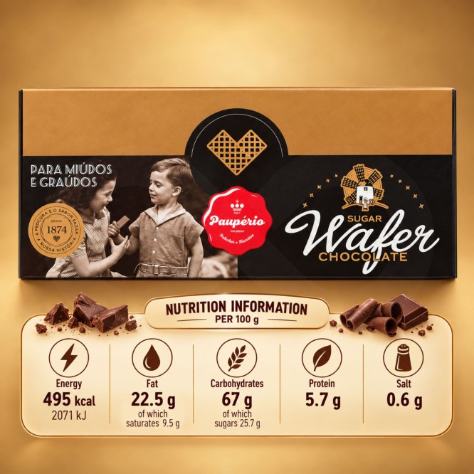 PAUPÉRIO® Wafel Czekoladowy 35x35gr