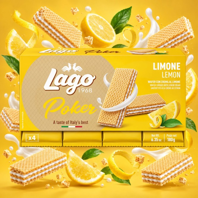 LAGO� Poker Lemon Biscuits 180gr