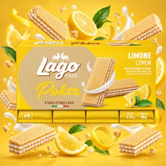 LAGO� Poker Lemon Biscuits 180gr
