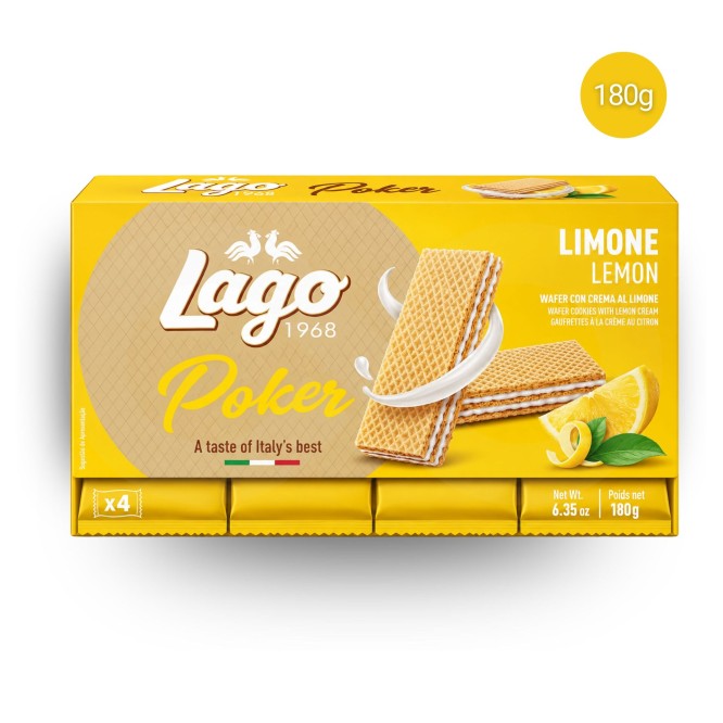 LAGO� Poker Lemon Biscuits 180gr