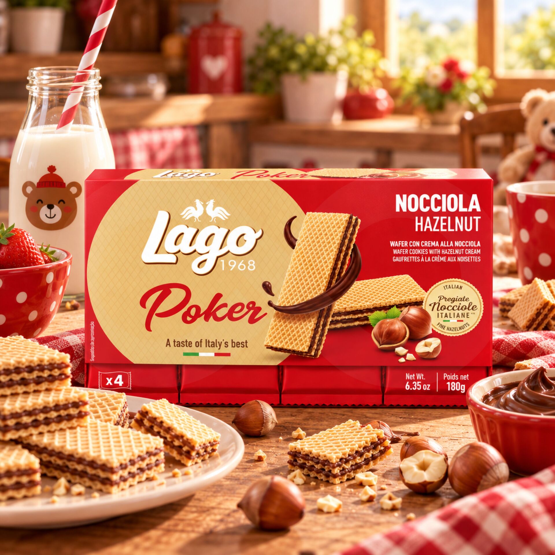 LAGOŽ Poker Hazelnut Biscuits 180gr