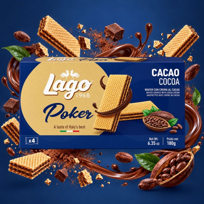 LAGO® Poker Biscotti al Cacao 180gr