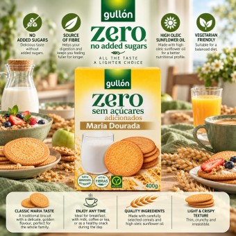 GULLÓN® Zero Golden Maria Biscuits 400gr