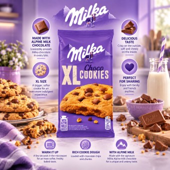 MILKA® Choco Cookies XL 184gr
