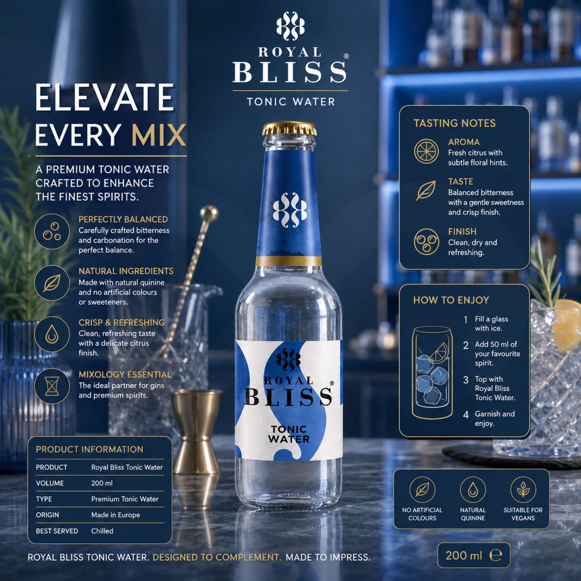 ROYAL BLISS® Eau Tonique 200ml