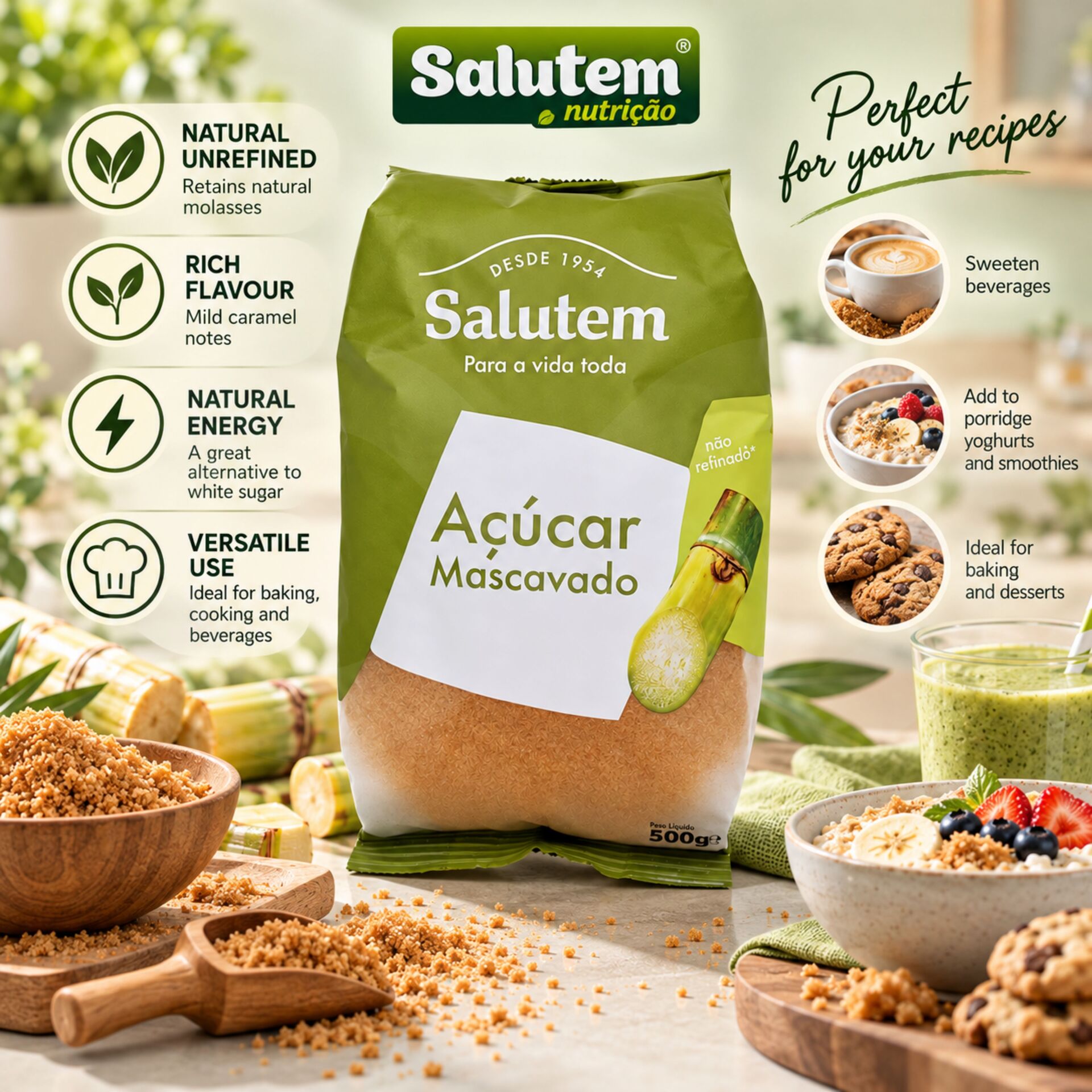 SALUTEM® Sucre Muscovado 500g