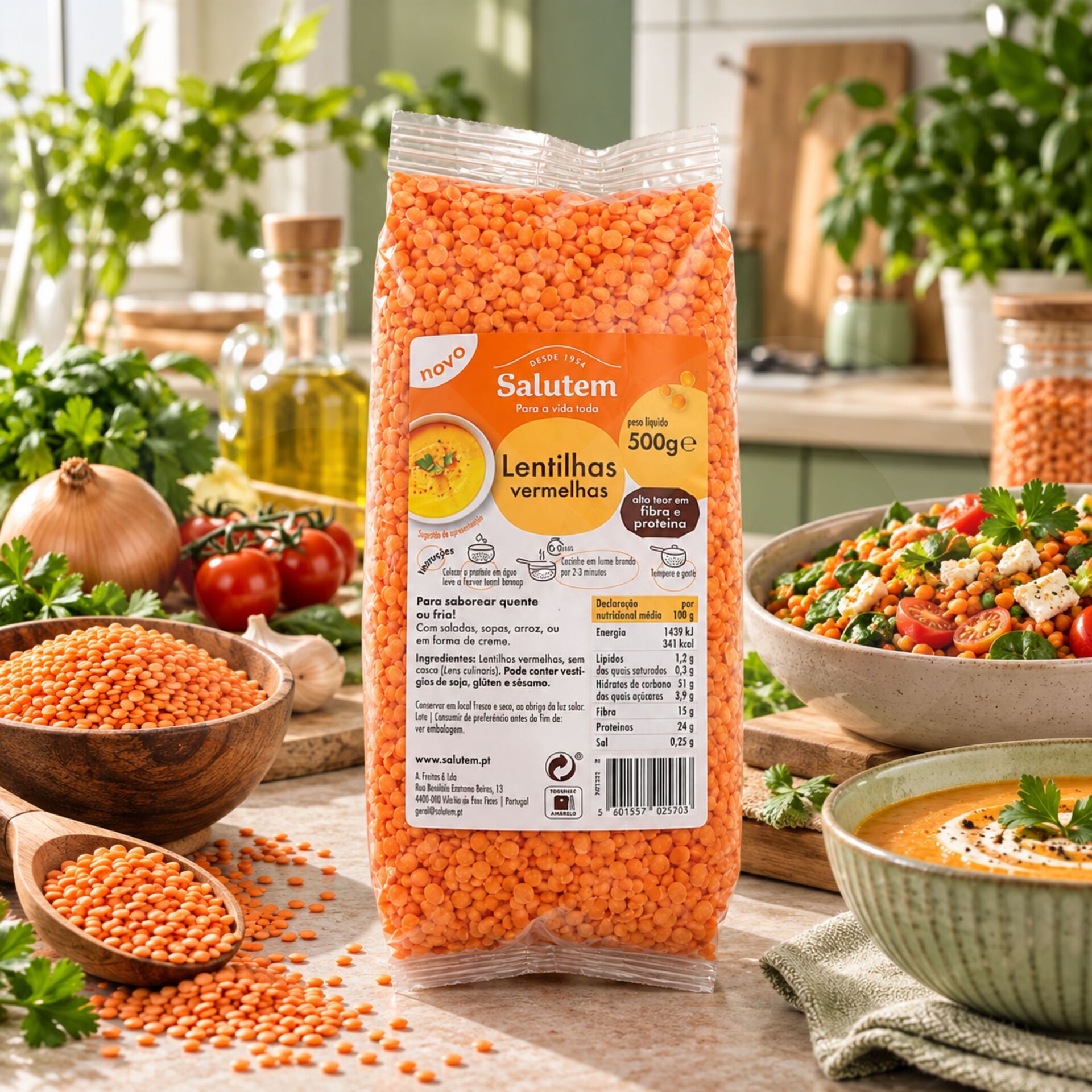 SALUTEM® Lentejas Rojas 500g