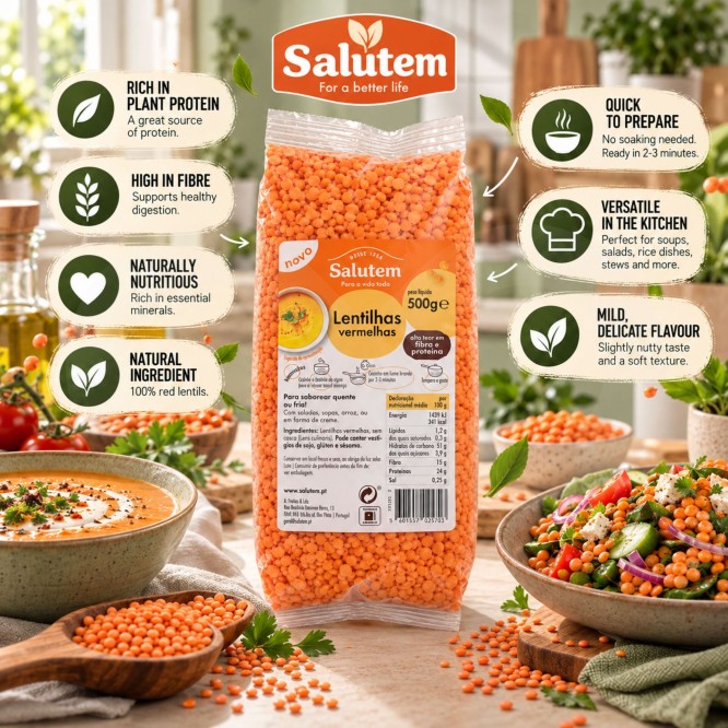 SALUTEM® Red Lentils 500g