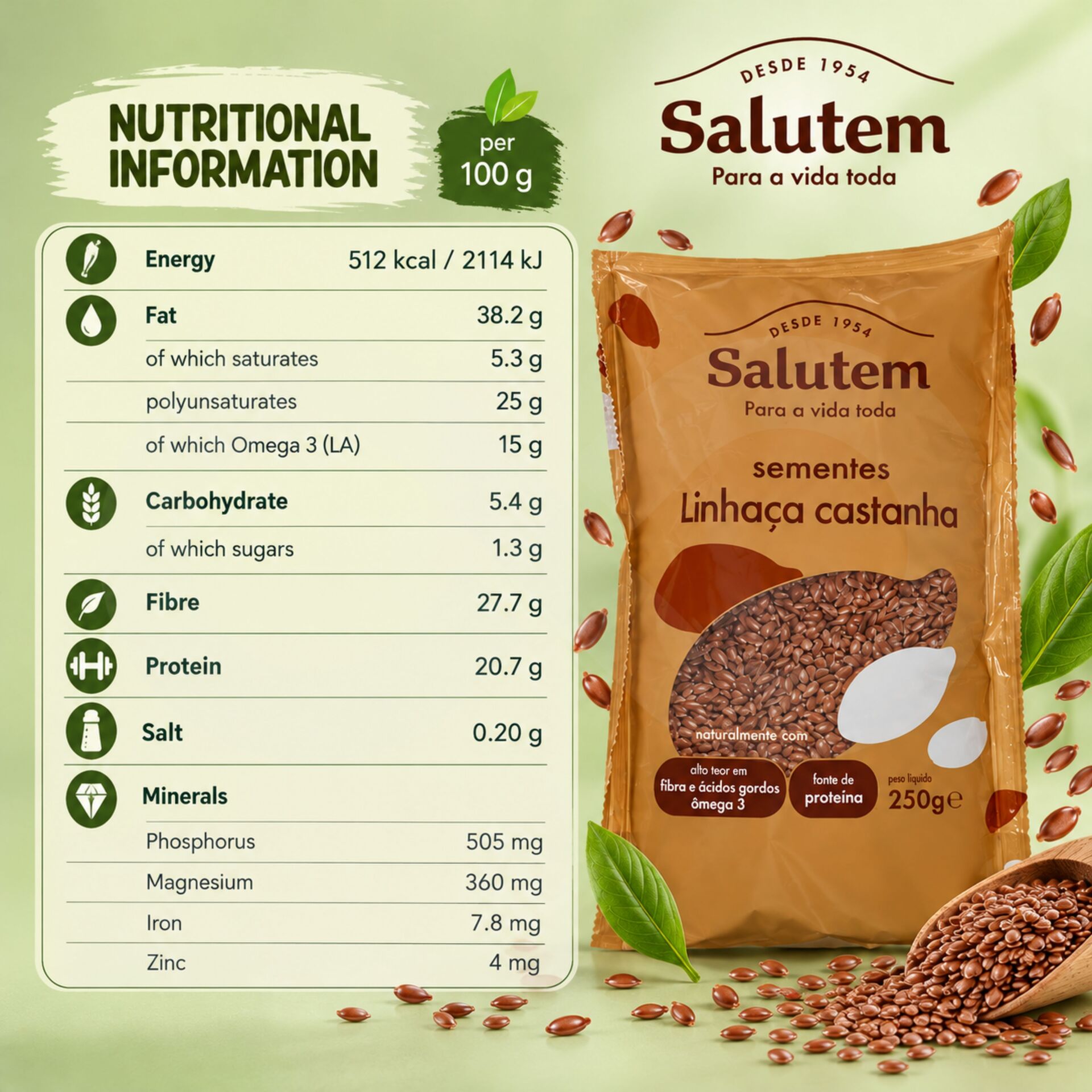 SALUTEM® Braune Leinsamen 250g