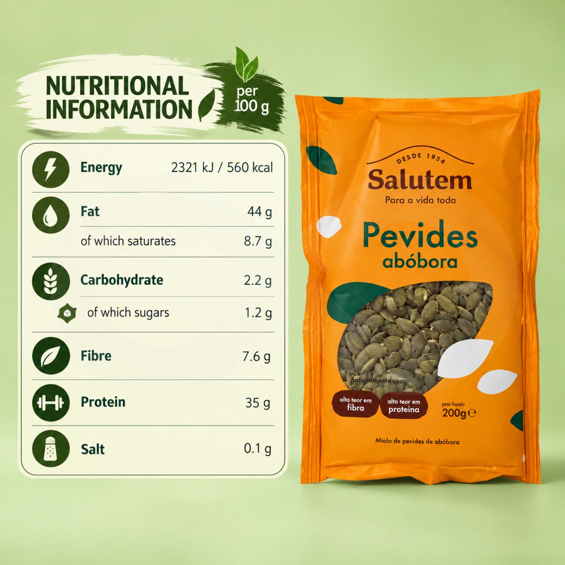 SALUTEM® Pumpkin Seeds 200g