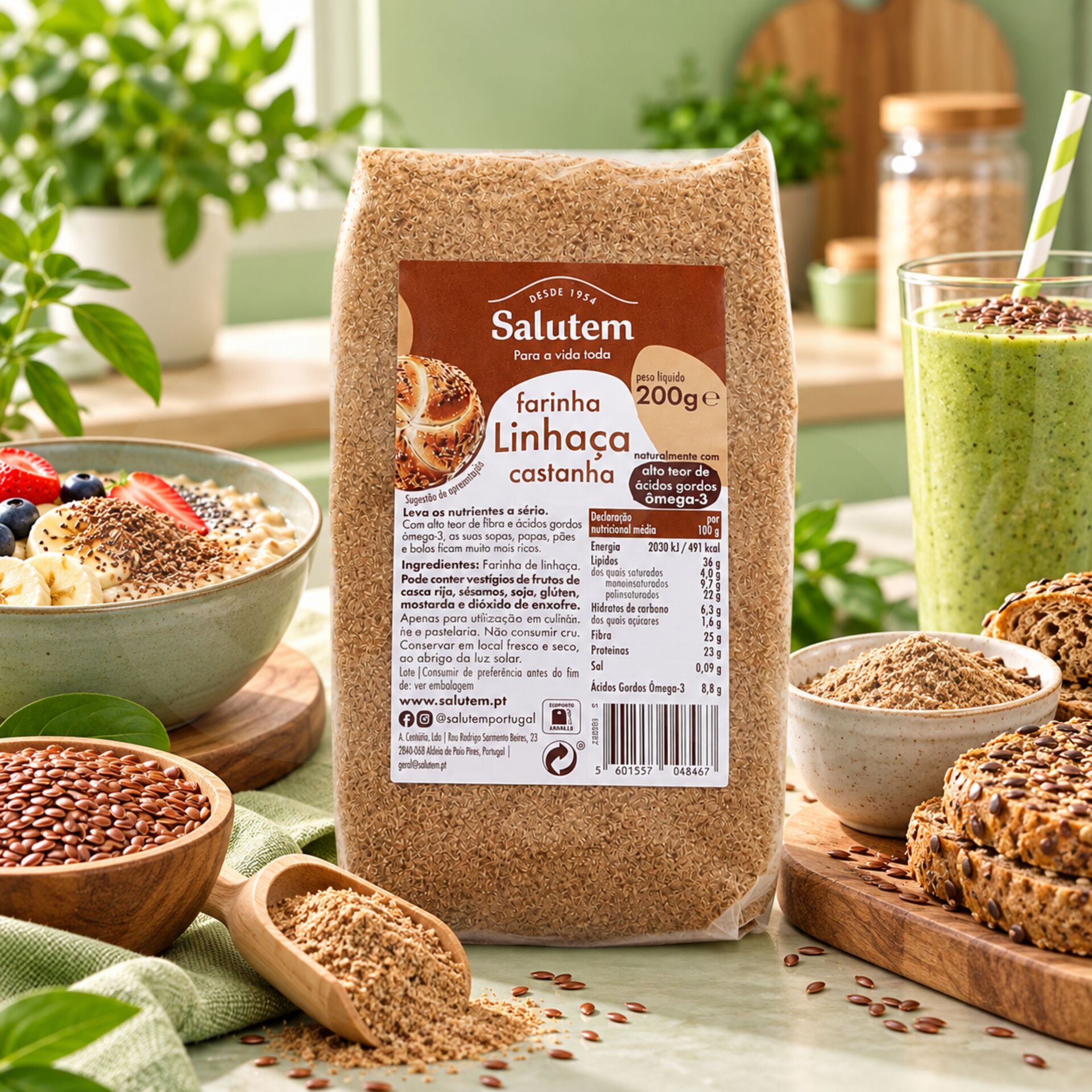 SALUTEM® Farine de Graines de Lin Brun 200g