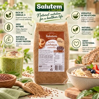 SALUTEM� Harina de Linaza Marr�n 200g