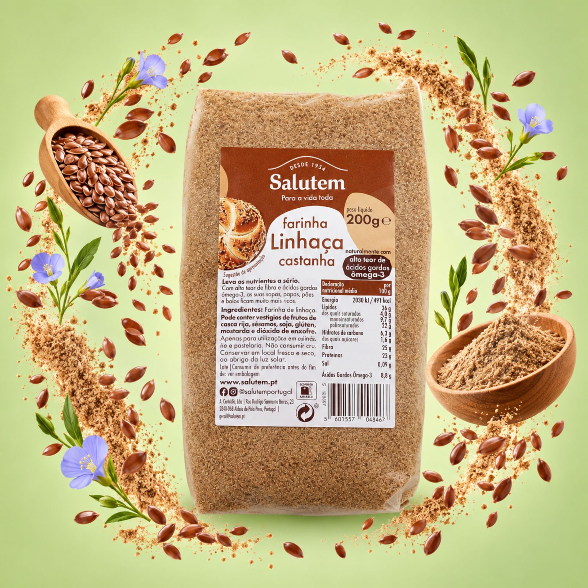 SALUTEM® Braunes Leinsamenmehl 200g