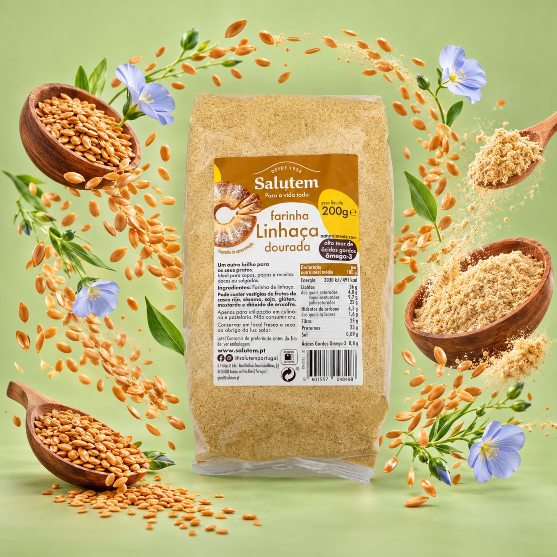 SALUTEM® Farinha de Linhaça Dourada 200gr