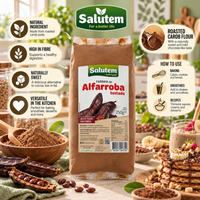 SALUTEM® Harina de Algarroba Tostada 250gr