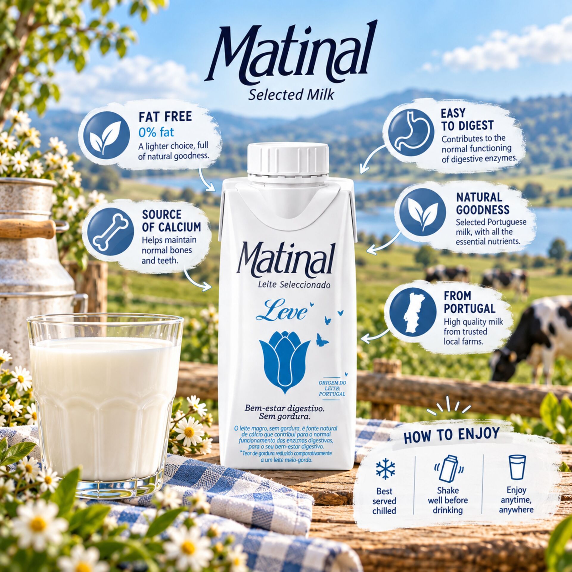 MATINAL® Leve Odtluszczone Mleko Bez Tluszczu 200ml