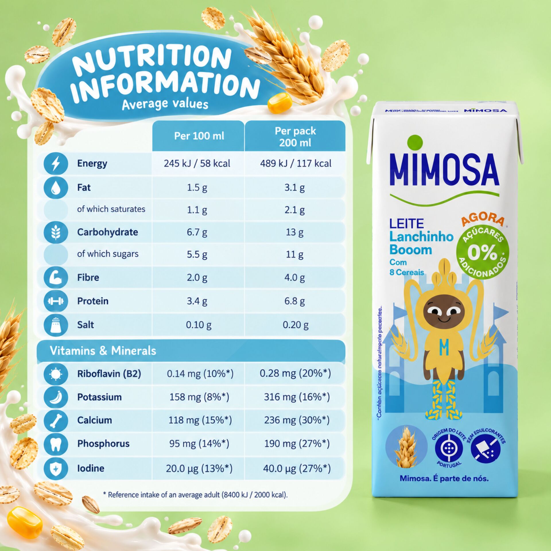 MIMOSA® Lanchinho Booom aux 8 Céréales 200ml
