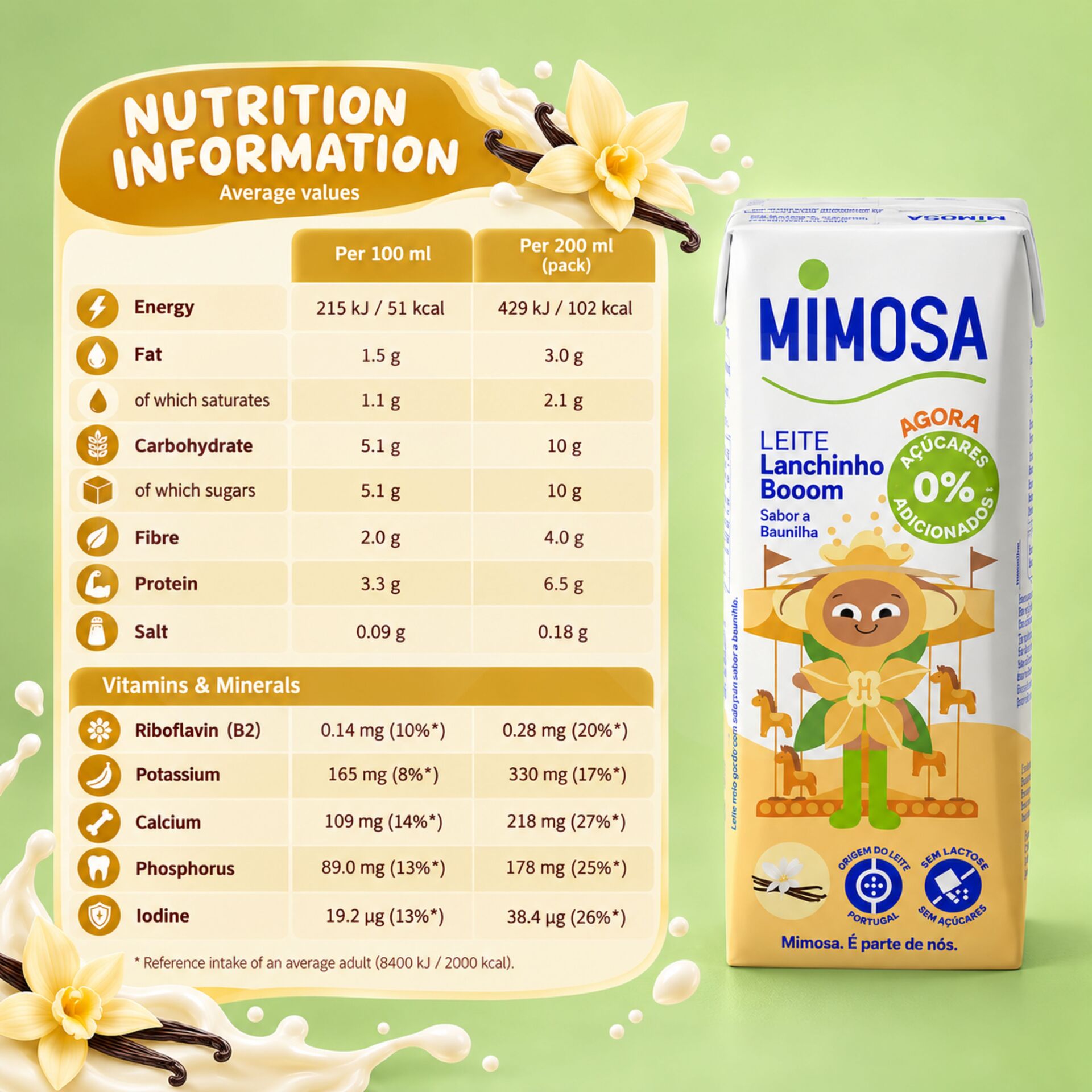 MIMOSA® Lanchinho Booom alla Vaniglia 200ml