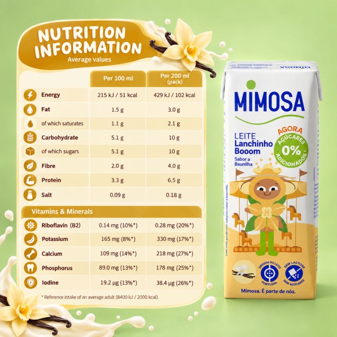 MIMOSA® Lanchinho Booom alla Vaniglia 200ml
