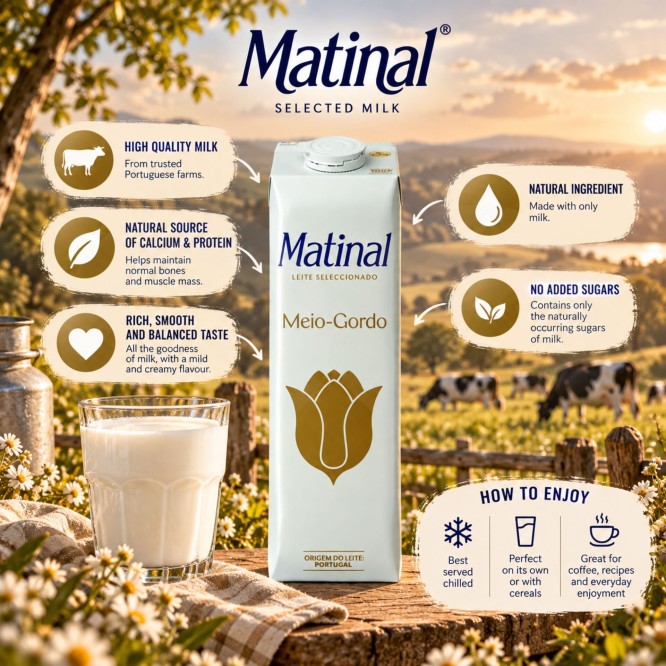MATINAL® Semi-Skimmed Milk 1L
