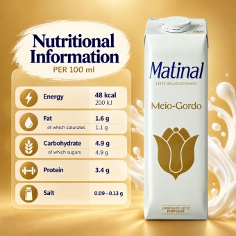 MATINAL® Lait Demi-Écrémé 1L