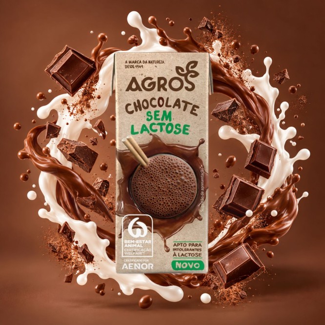 AGROS® Latte Parzialmente Scremato al Cioccolato Senza Latto