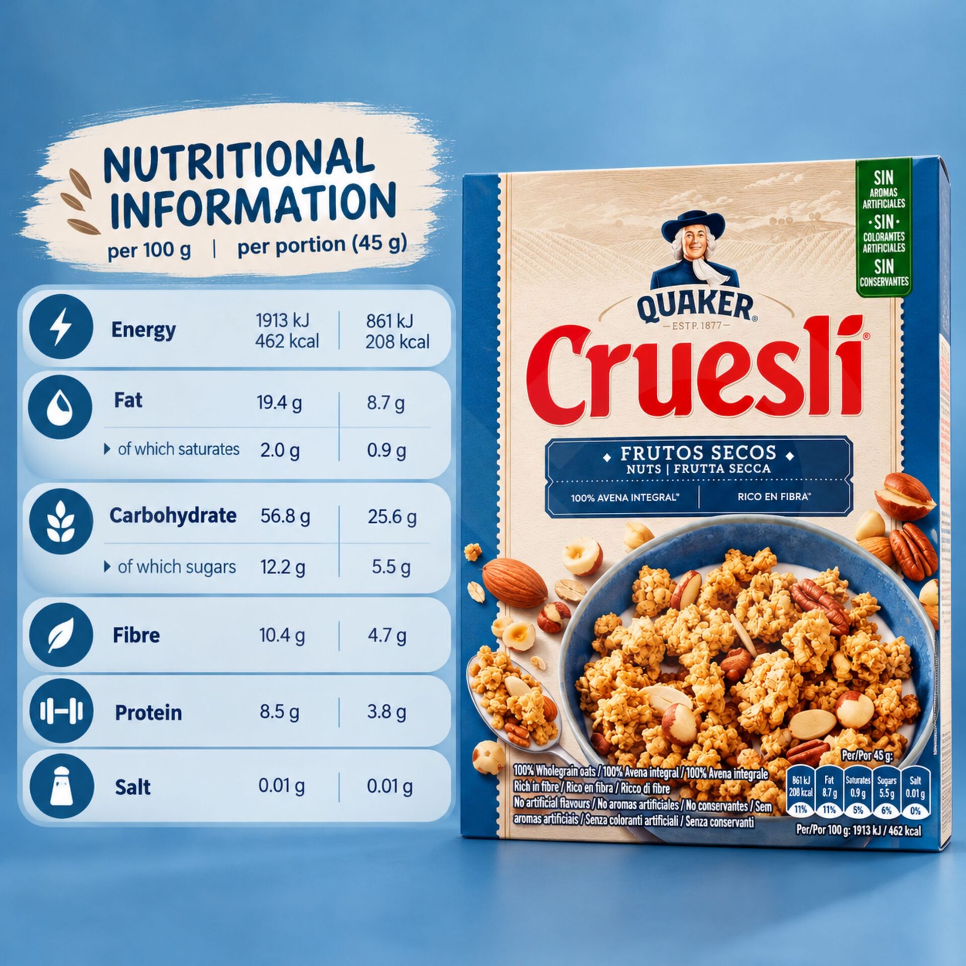 QUAKER® Cruesli Frutta Secca 375g