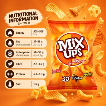 MIX UPS� Favoritos Sabor a Queijo 125g