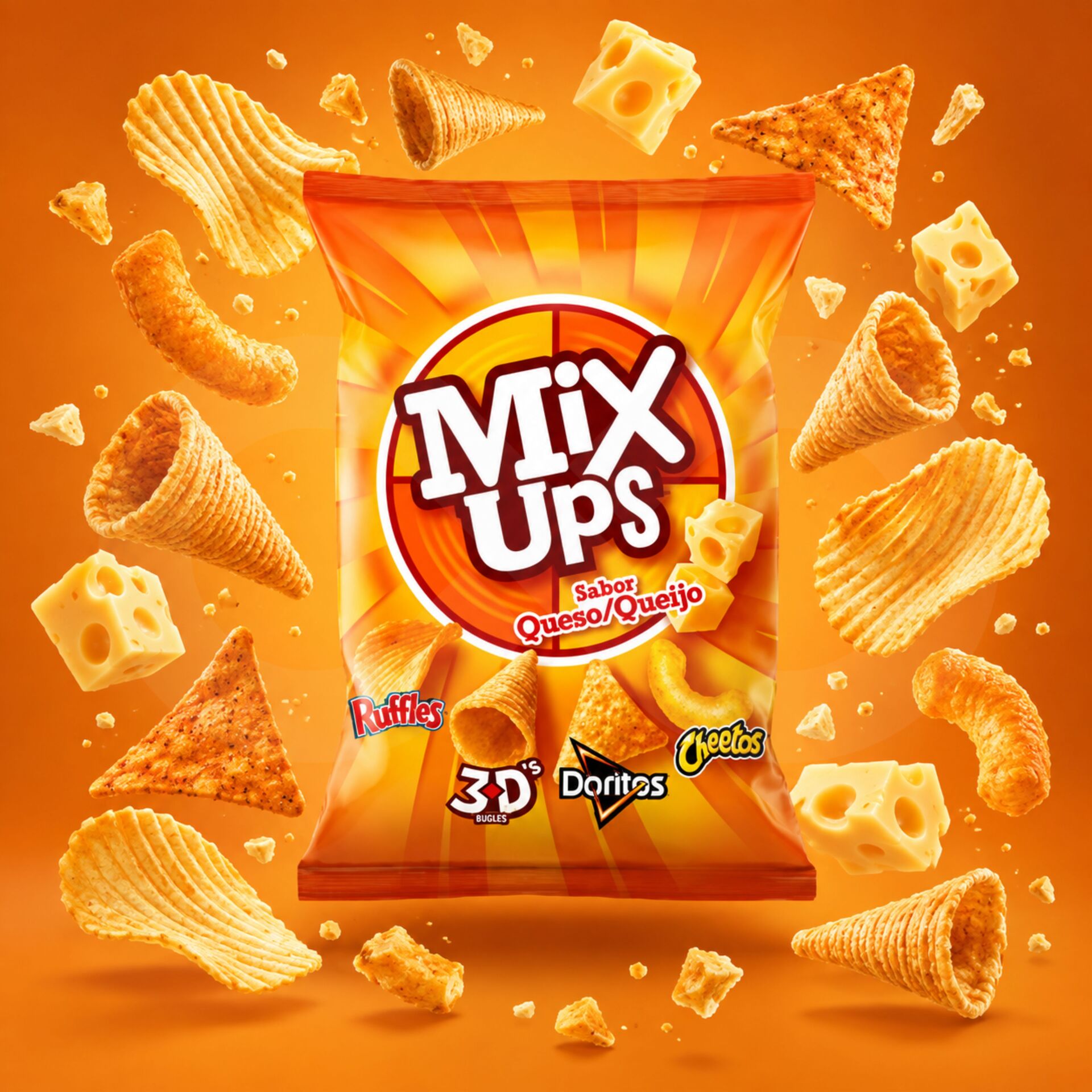 MIX UPS® Favoritos Sabor a Queijo 125g