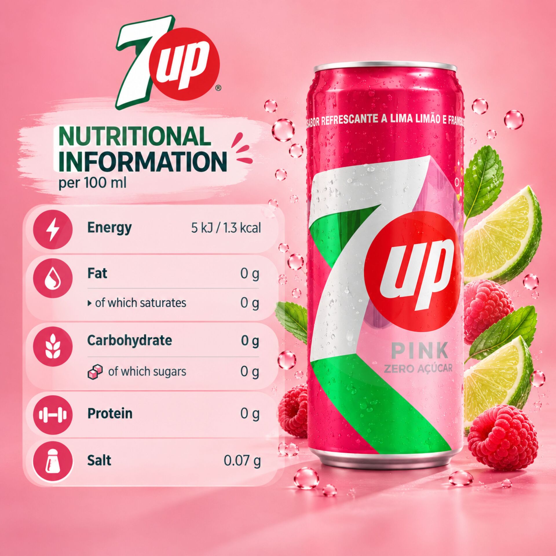 7UP® Pink Zero 330ml