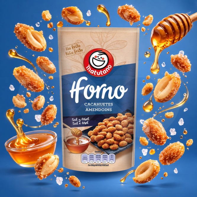 MATUTANO® Cacahuètes Grillées au Four au Miel et au Sel 150g