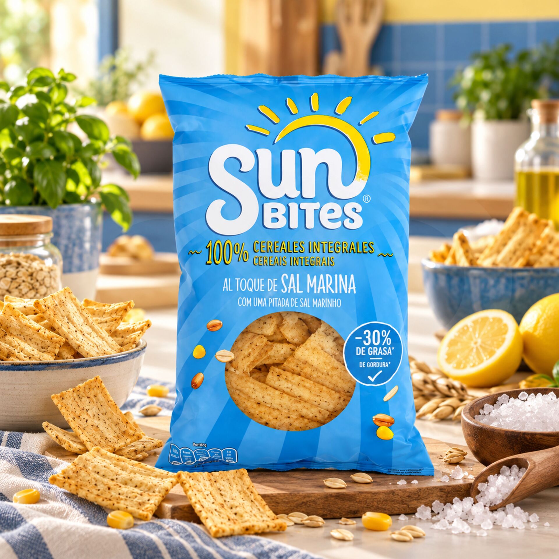SUNBITES® 100% Céréales Complètes au Sel Marin 95g