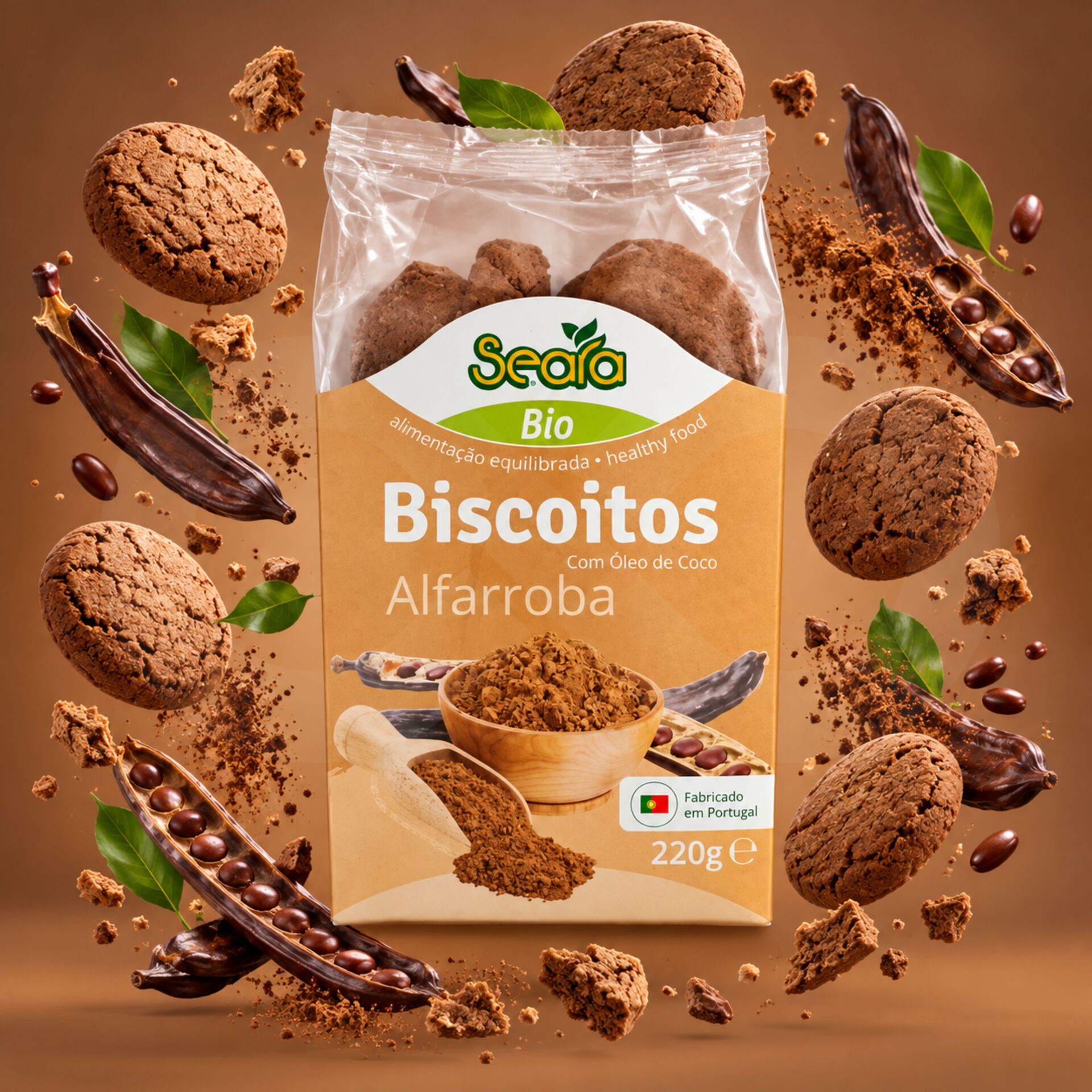 SEARA® Bio Biscuits à la Caroube 220g