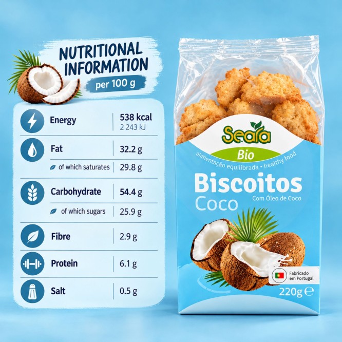 SEARA® Bio Biscotti al Cocco 220g