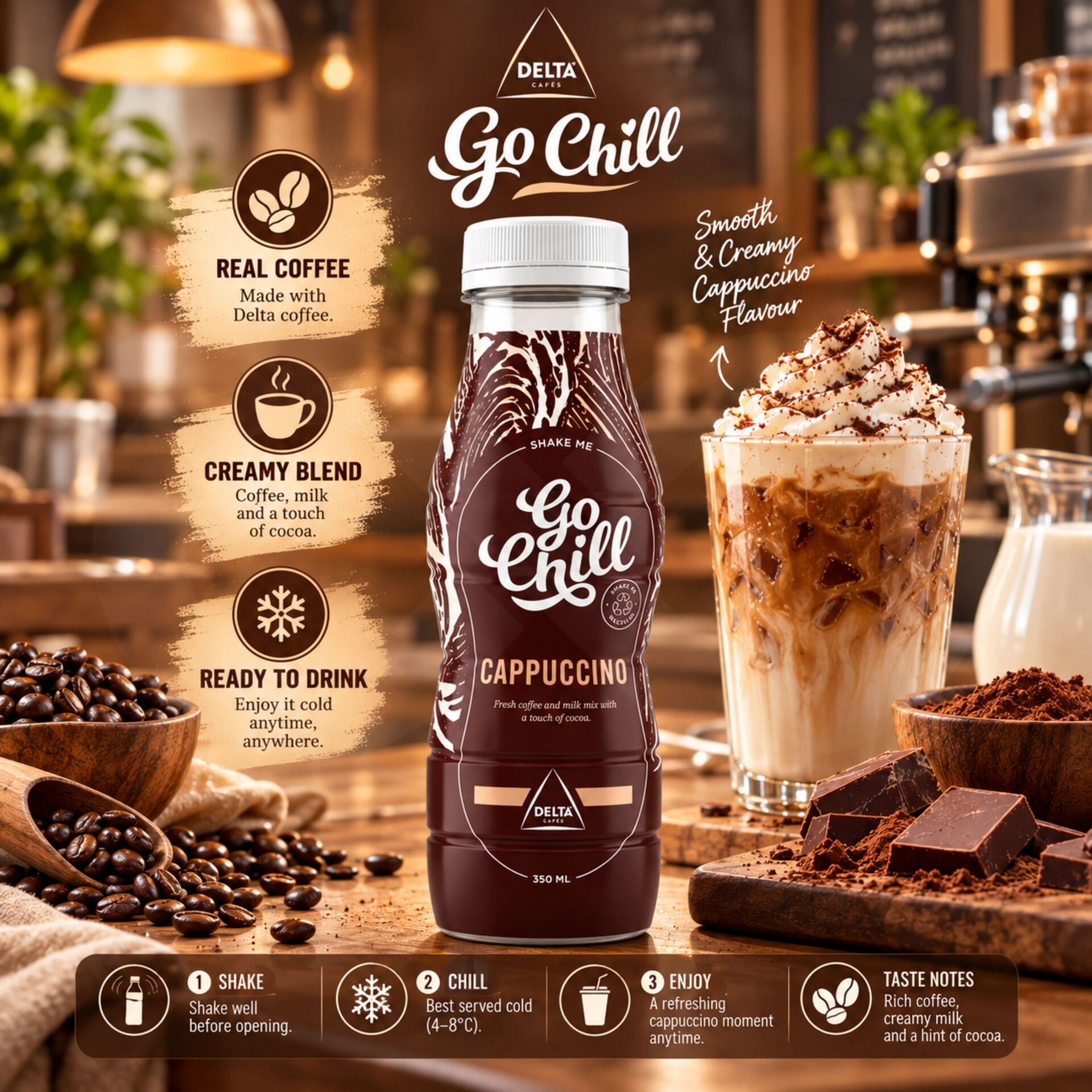 GO CHILL® Ice Coffee Cappucino 350ml