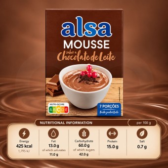 ALSA® Mousse de Chocolate con Leche 132g