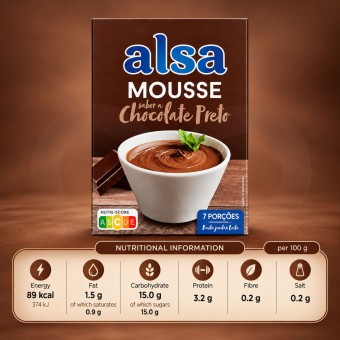 ALSA® Mousse de Chocolate Negro 125g