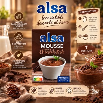 ALSA® Mousse de Chocolate Negro 125g