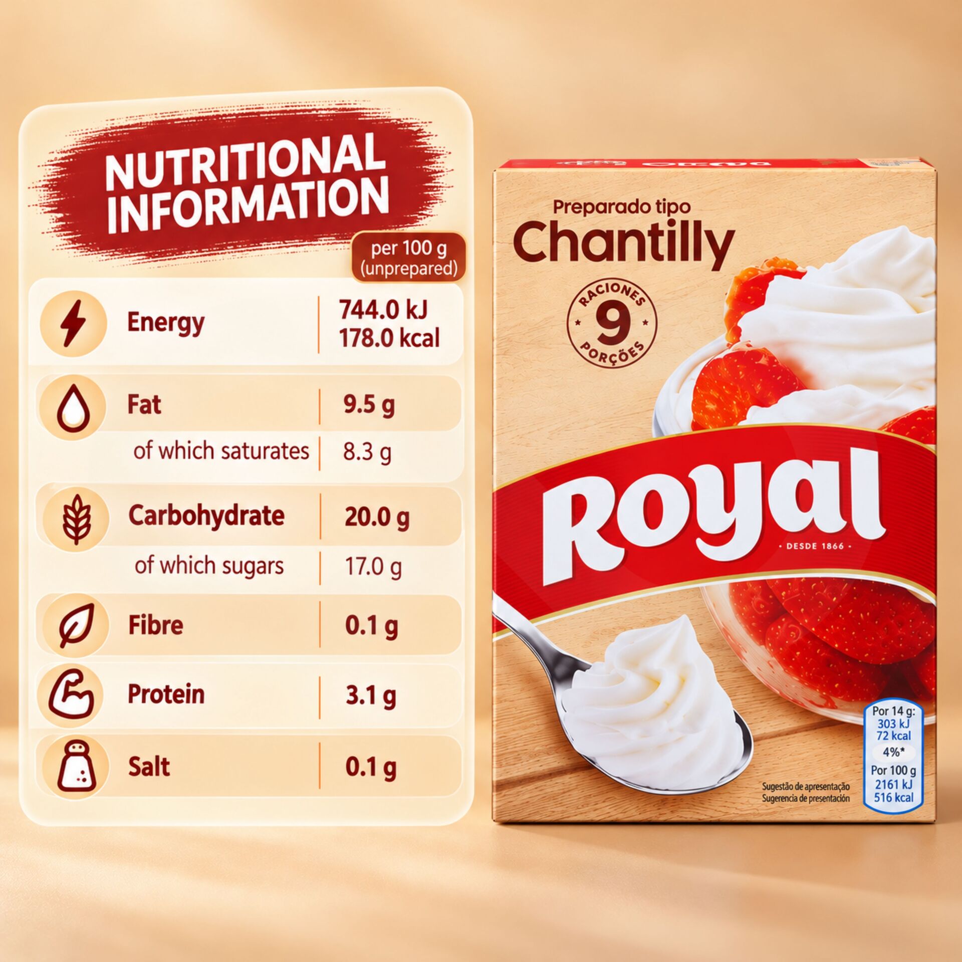 ROYAL® Zubereitung für Schlagsahne 72g