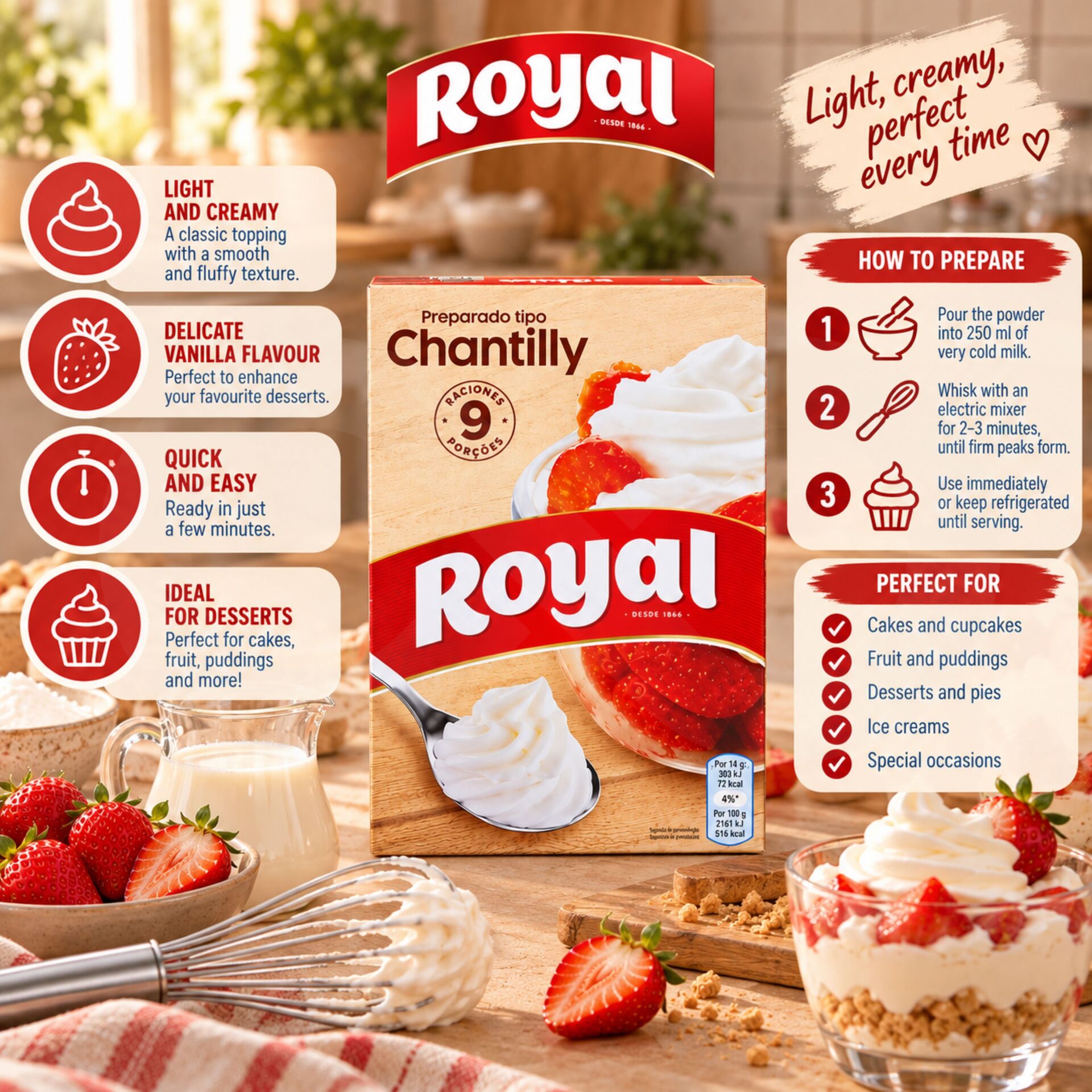 ROYAL® Zubereitung für Schlagsahne 72g