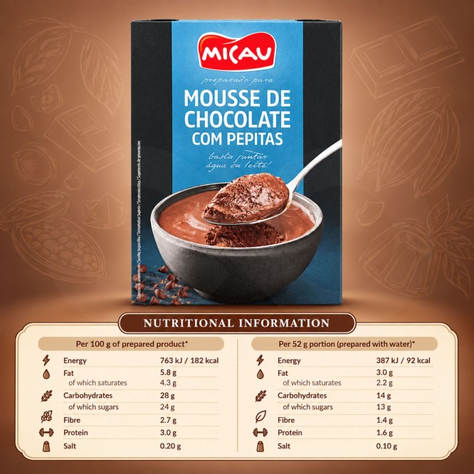MICAU® Chocolate Mousse with Chocolate Chips 145g