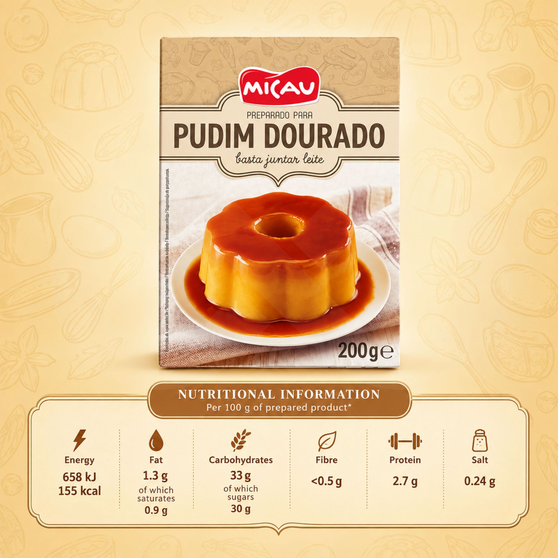 MICAU® Golden Pudding Mix 200g