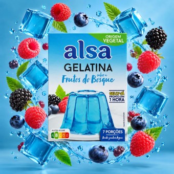 ALSA® Gelatina de Frutos del Bosque 105g