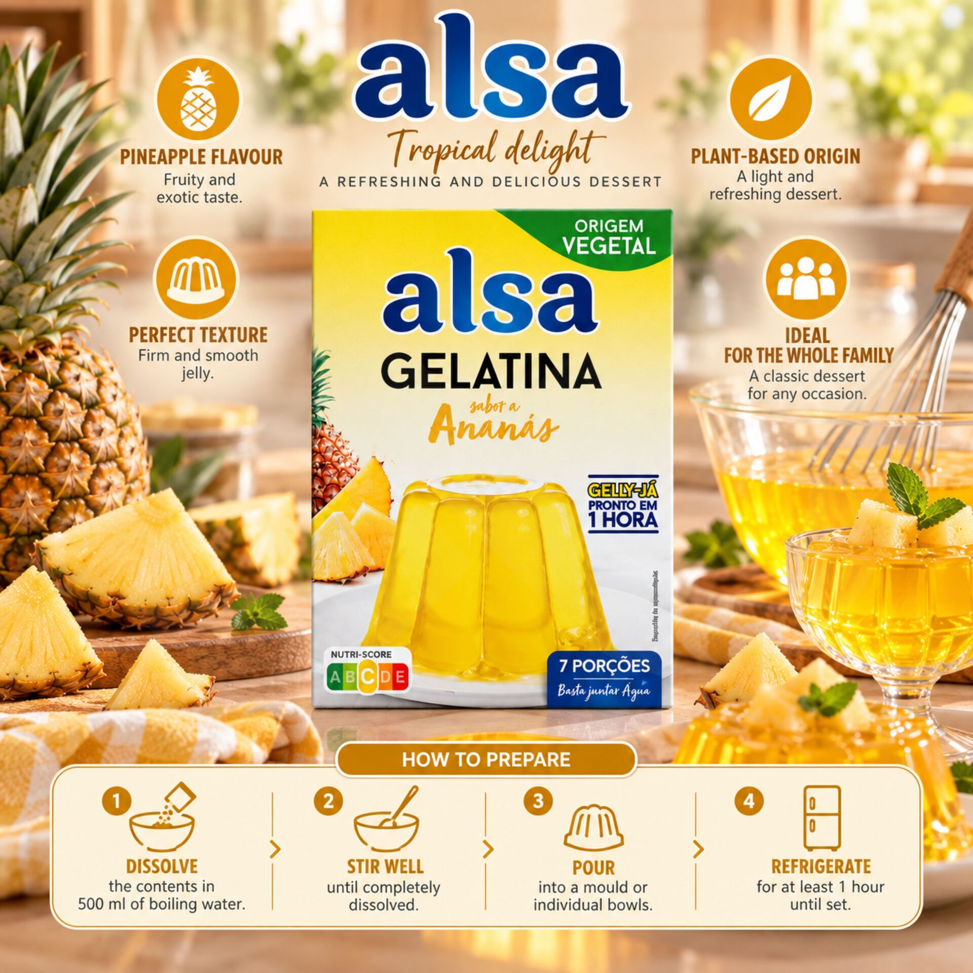 ALSAź Galaretka Ananasowa 105g